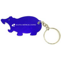 Jumbo Size Hippo Shape Bottle Opener with Key Chain